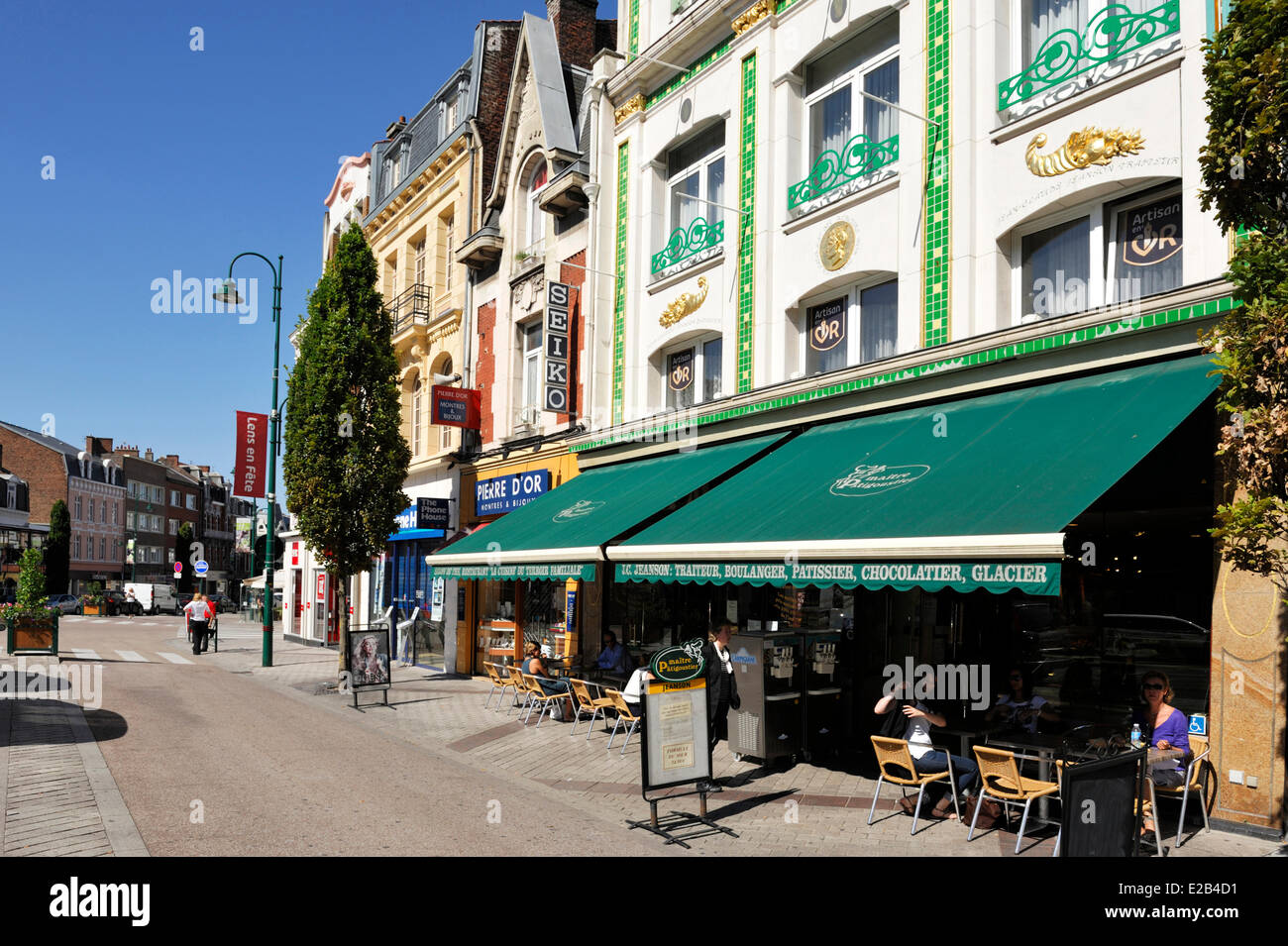 Francia, Pas de Calais, lente, Place Jean Jaures Foto Stock