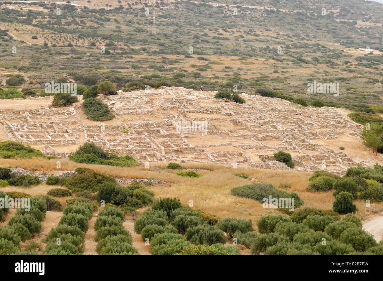 La Grecia, Creta, Gournià, vestigia della città minoica Foto Stock