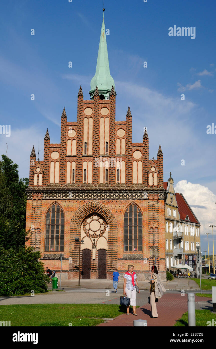 La Polonia, la Pomerania occidentale, Szczecin, chiesa di San Paolo e di Saint Pierre, il più antico di Szczecin risalente al 1124, degli scuotipaglia Foto Stock