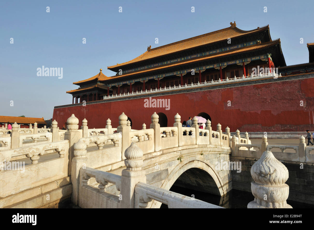 Cina, Pechino, il palazzo imperiale, la Città Proibita, classificato come patrimonio mondiale dall UNESCO, Piazza Tian'anmen gate Foto Stock