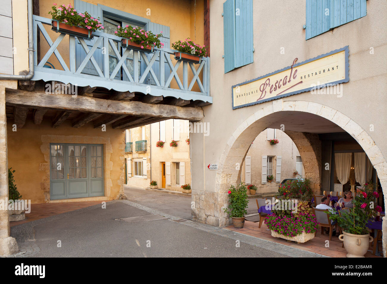 Francia, Gers, Montreal du Gers o Montreal, etichettati Les Plus Beaux Villages de France (i più bei villaggi di Francia) Foto Stock