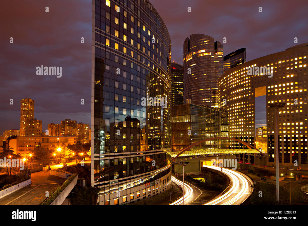 Francia, Hauts de Seine, La Defense, il primo piano della Torre di fatto, architetti Michel Andrault e Pierre Parat Foto Stock