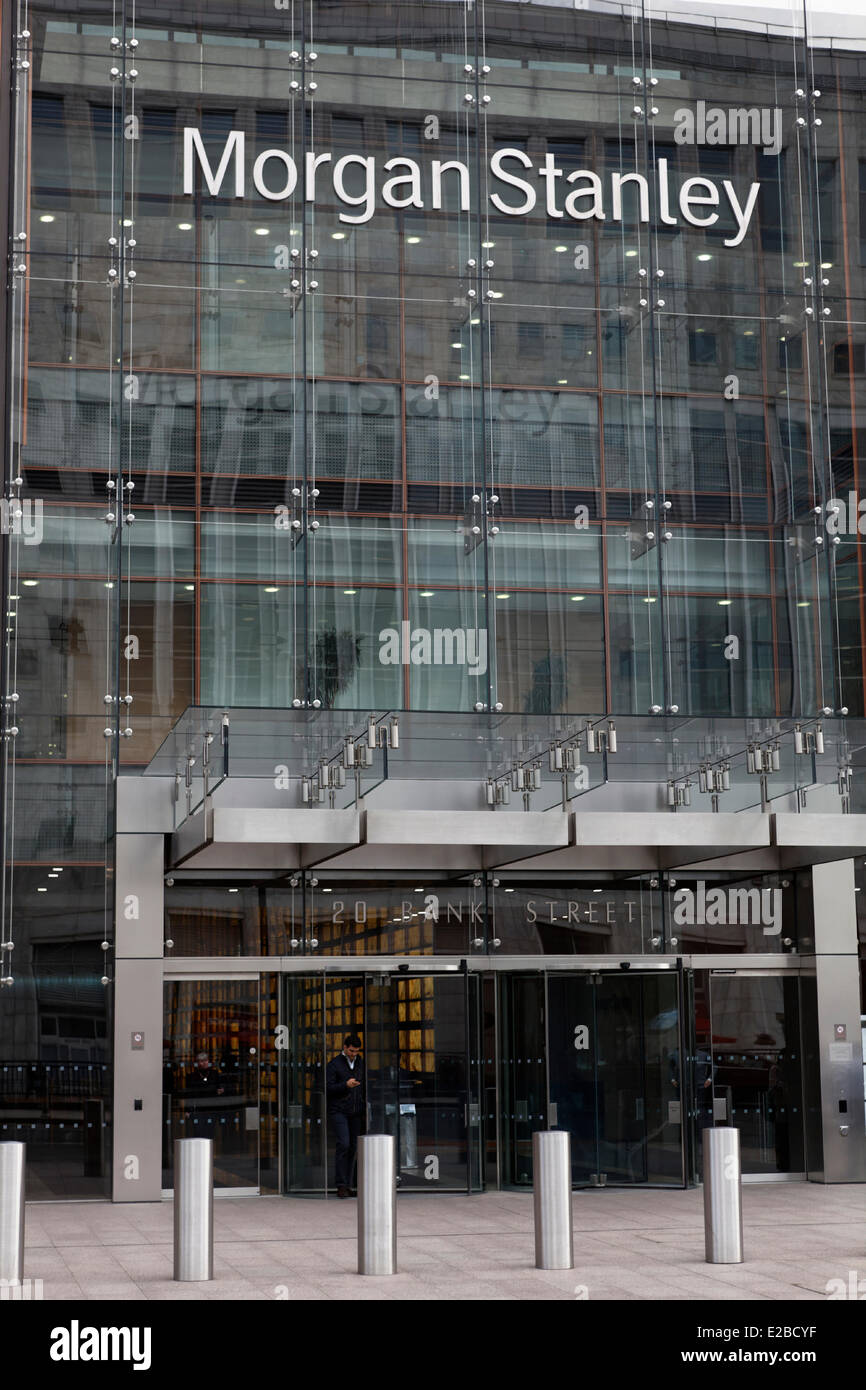 Regno Unito, Londra, Morgan Stanley bank Foto Stock