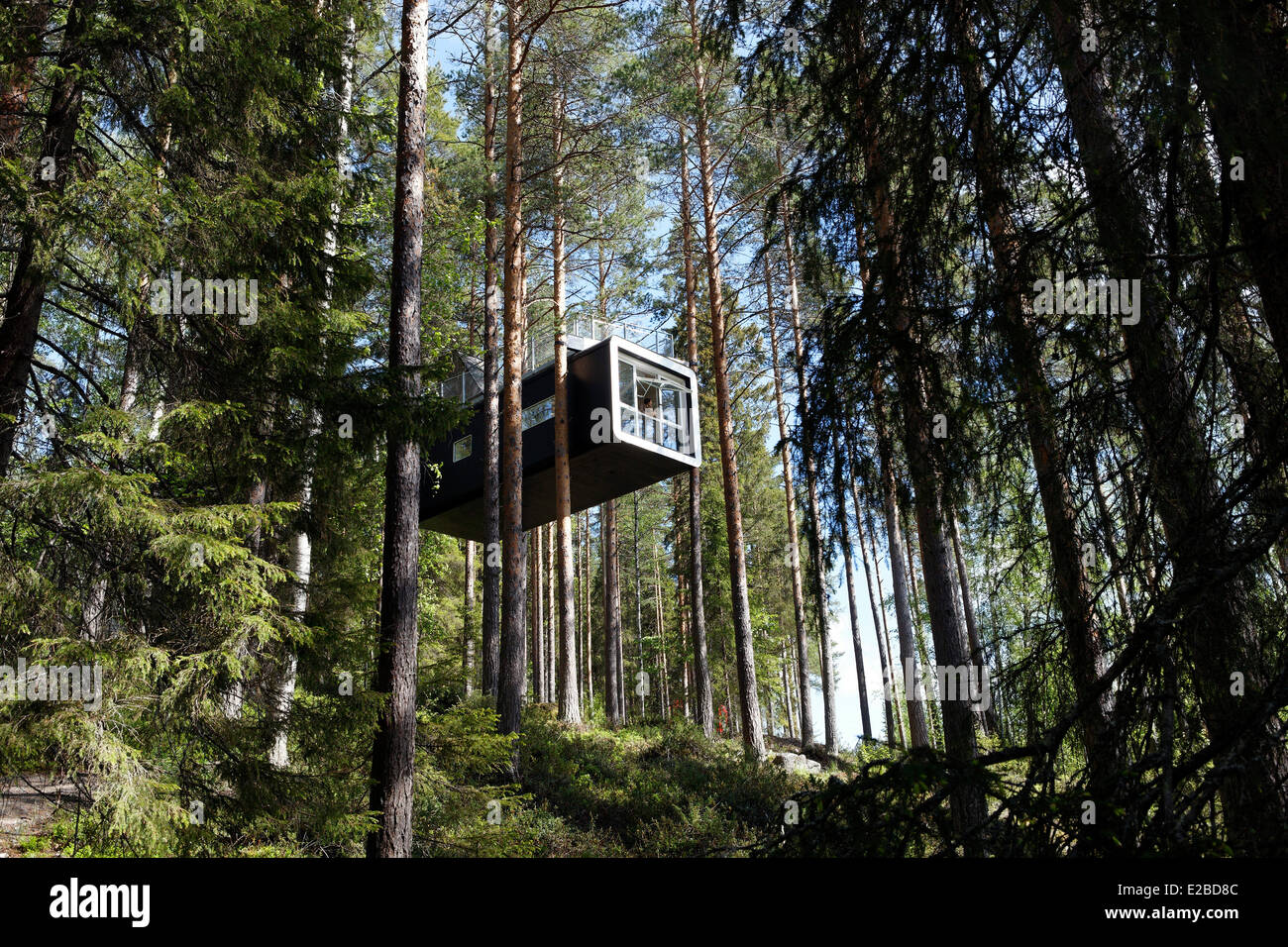 La Svezia, la Lapponia Norrbotten County, Harads, Treehotel, Cabine hut Foto Stock