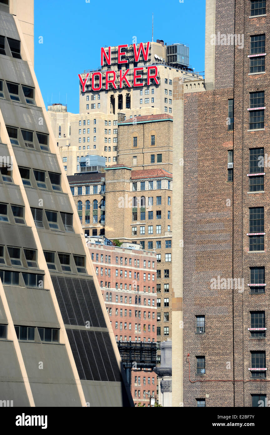 Stati Uniti, New York City, Manhattan, New Yorker Hotel all'angolo con la 8th Avenue e la 34th Street Foto Stock