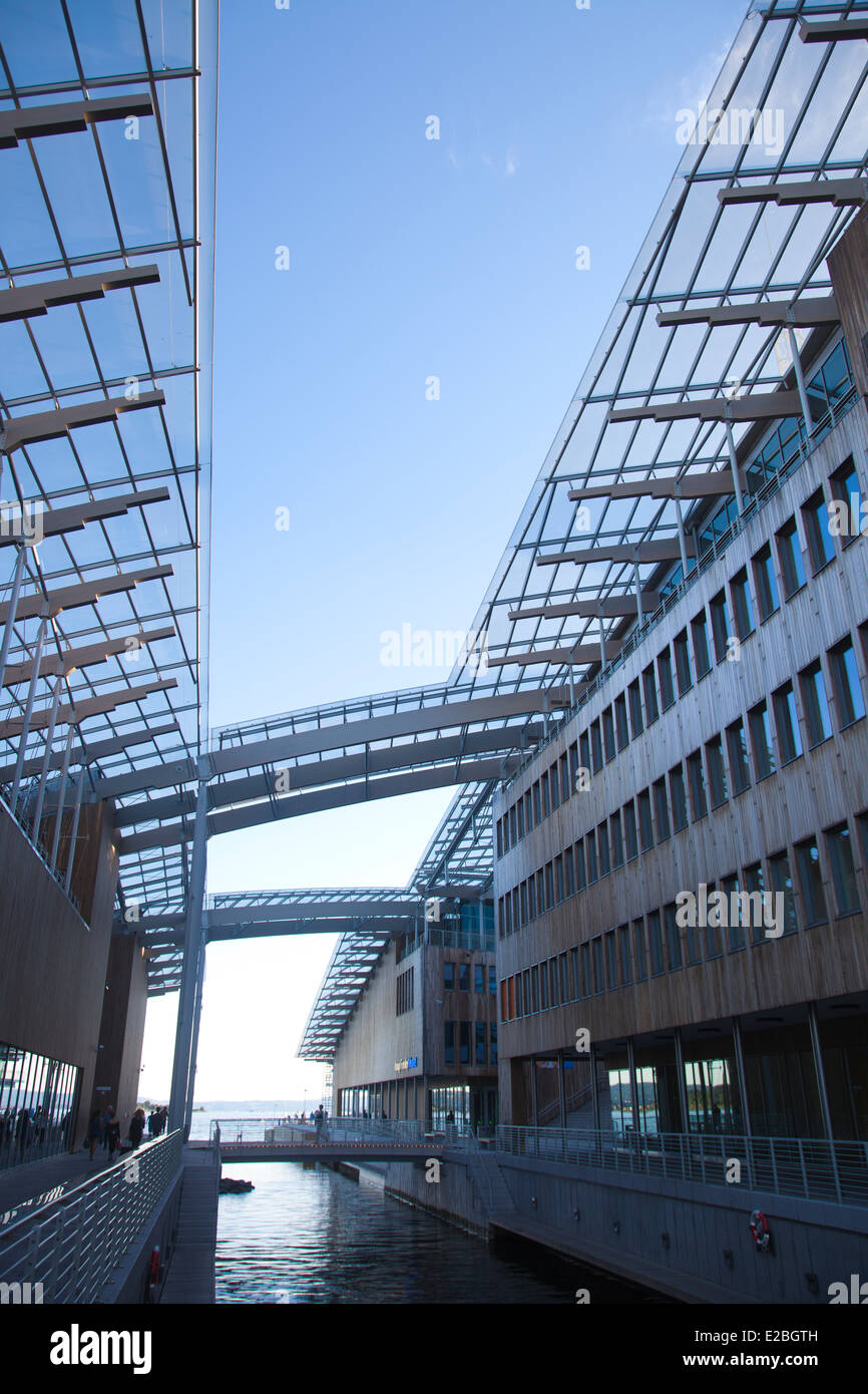 Astrup Fearnley Museum di Arte Moderna, Strandpromenaden, Aker Brygge, Oslo, Norvegia Foto Stock