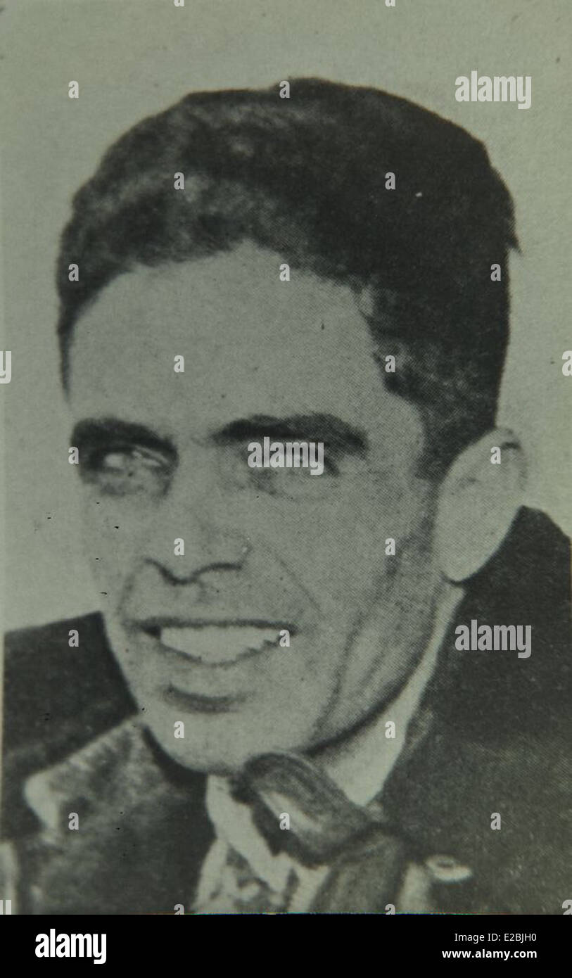 Francisco "Pancho" Sarabia era un aviatore messicano pionieristico noto per i suoi successi nell'aviazione. I suoi voli in tutta l'America Latina gli valsero il riconoscimento e il titolo di "El Conquistador del cielo". Foto Stock