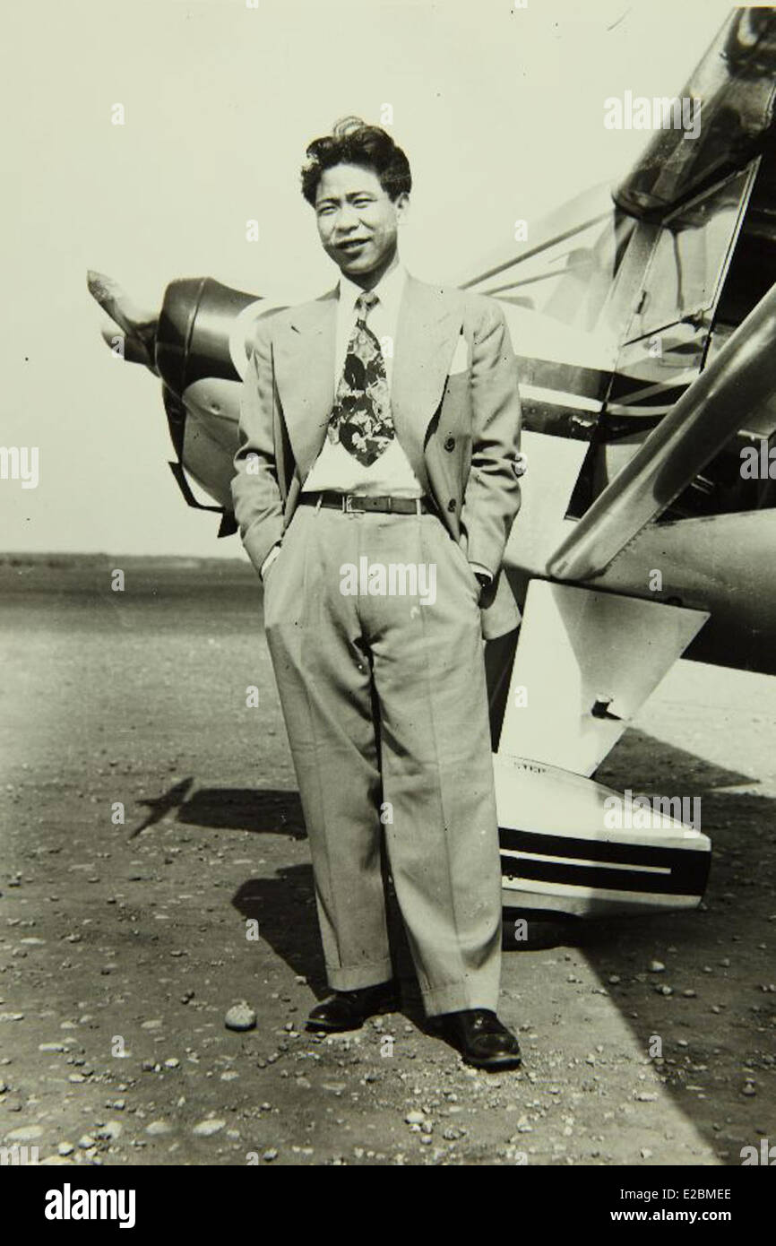 Questa immagine della collezione Joe Song, ospitata al San Diego Air and Space Museum, mostra momenti significativi nella storia dell'aviazione e contributi all'aeronautica. Foto Stock