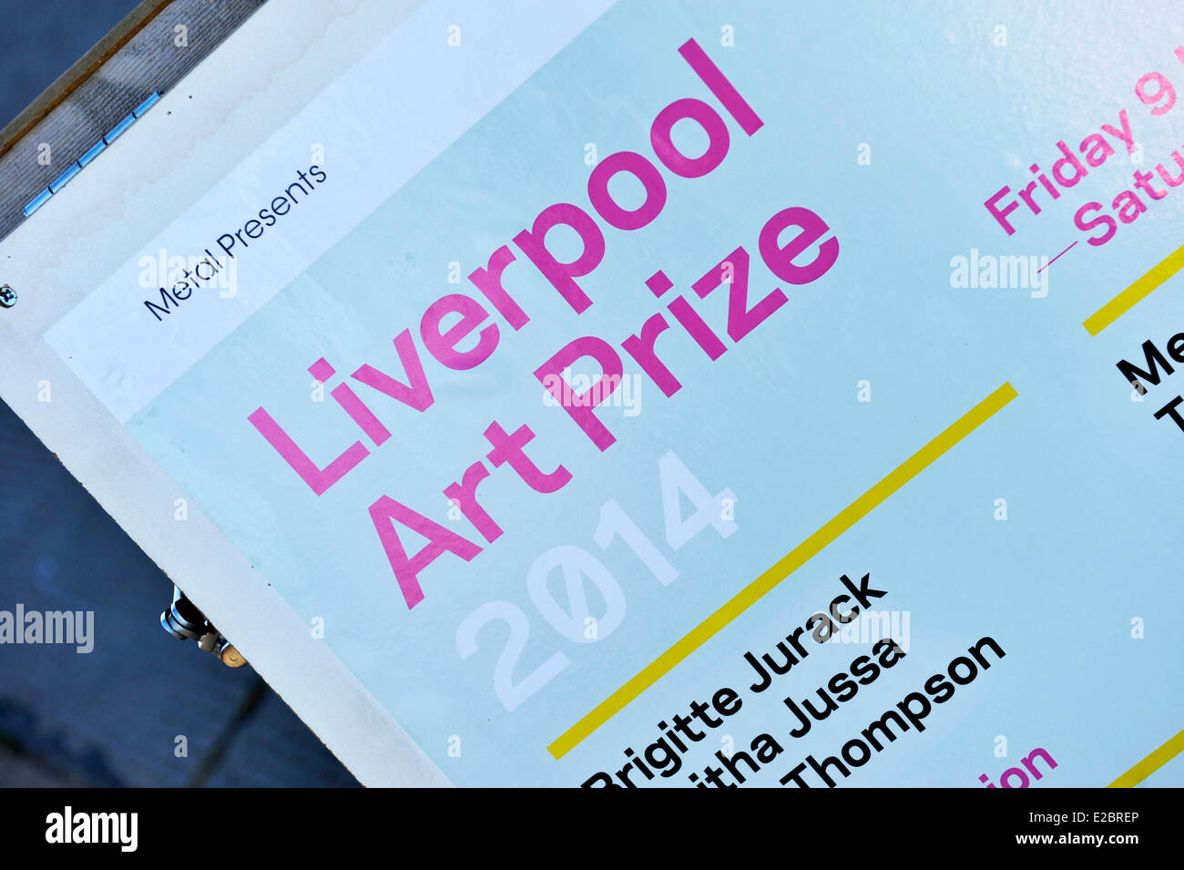 Liverpool Regno Unito 18 Giugno 2014. Liverpool Art Prize Winner 2014 è annunciato come Tabitha Jussa. Inoltre ha vinto i popoli Choice Award Credit: GeoPic / Alamy Live News Foto Stock