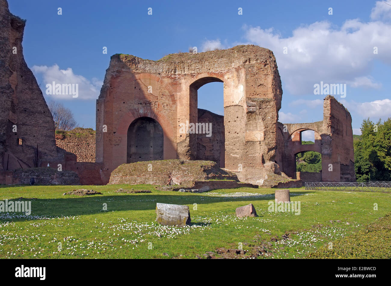 La vasca di Caracalla complesso in Roma, rovine romane (Terme di Caracalla) Foto Stock