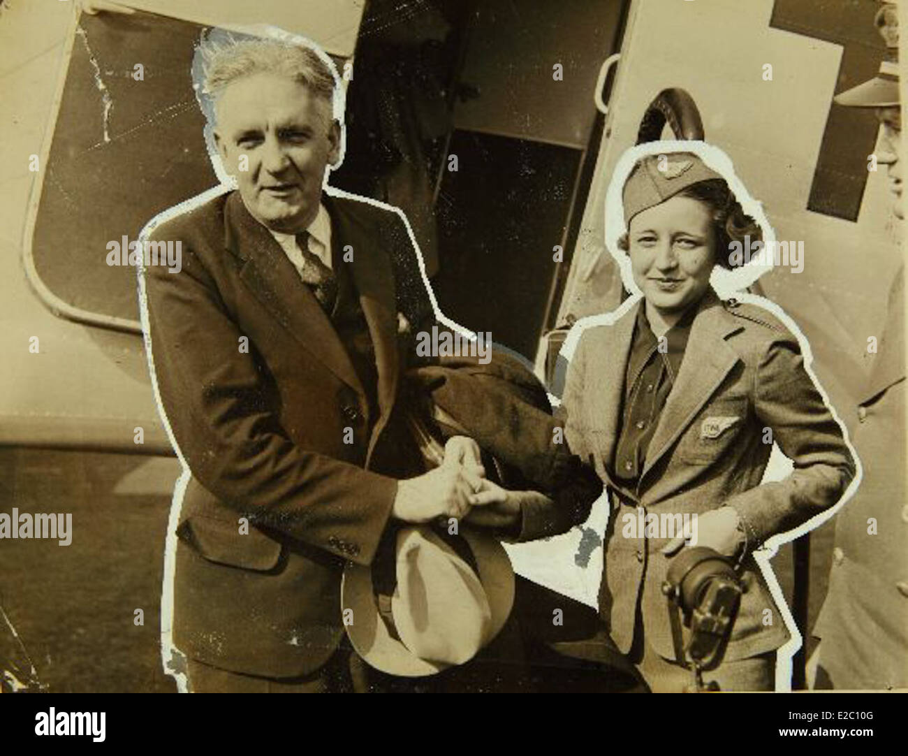 Miss E.W. Wilkins era una aviatrice i cui contributi all'aviazione antica sono conservati nella collezione del San Diego Air and Space Museum. La sua carriera riflette il ruolo significativo delle donne nell'aviazione durante l'inizio del XX secolo. Foto Stock