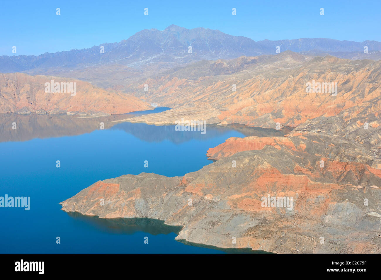 Cina, Qinghai, Amdo, del Fiume Giallo, Li Jia Xia lago Foto Stock