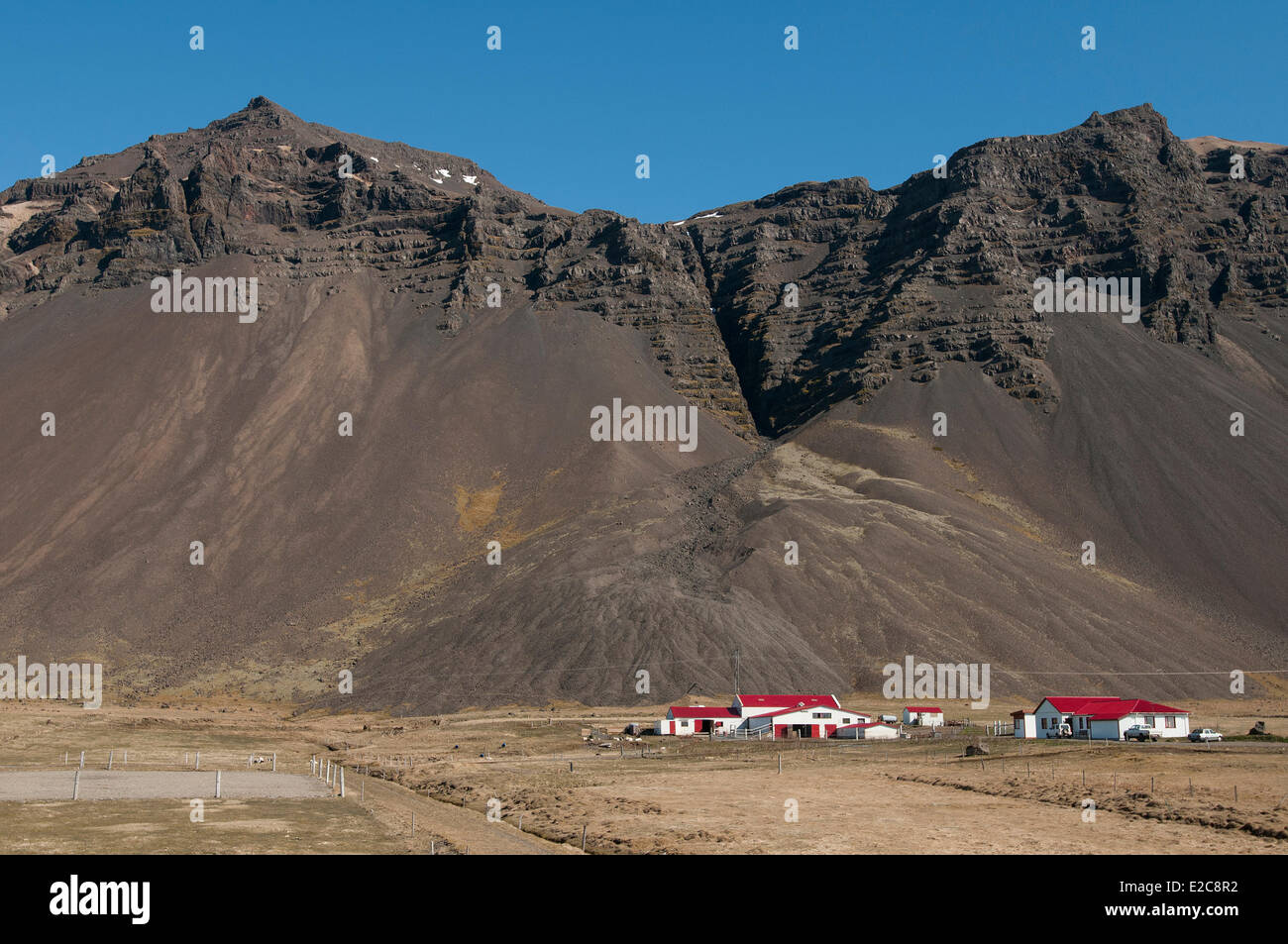 L'Islanda, regione Austurland, Costa Atlantica, Autostrada Nazionale 1 Foto Stock