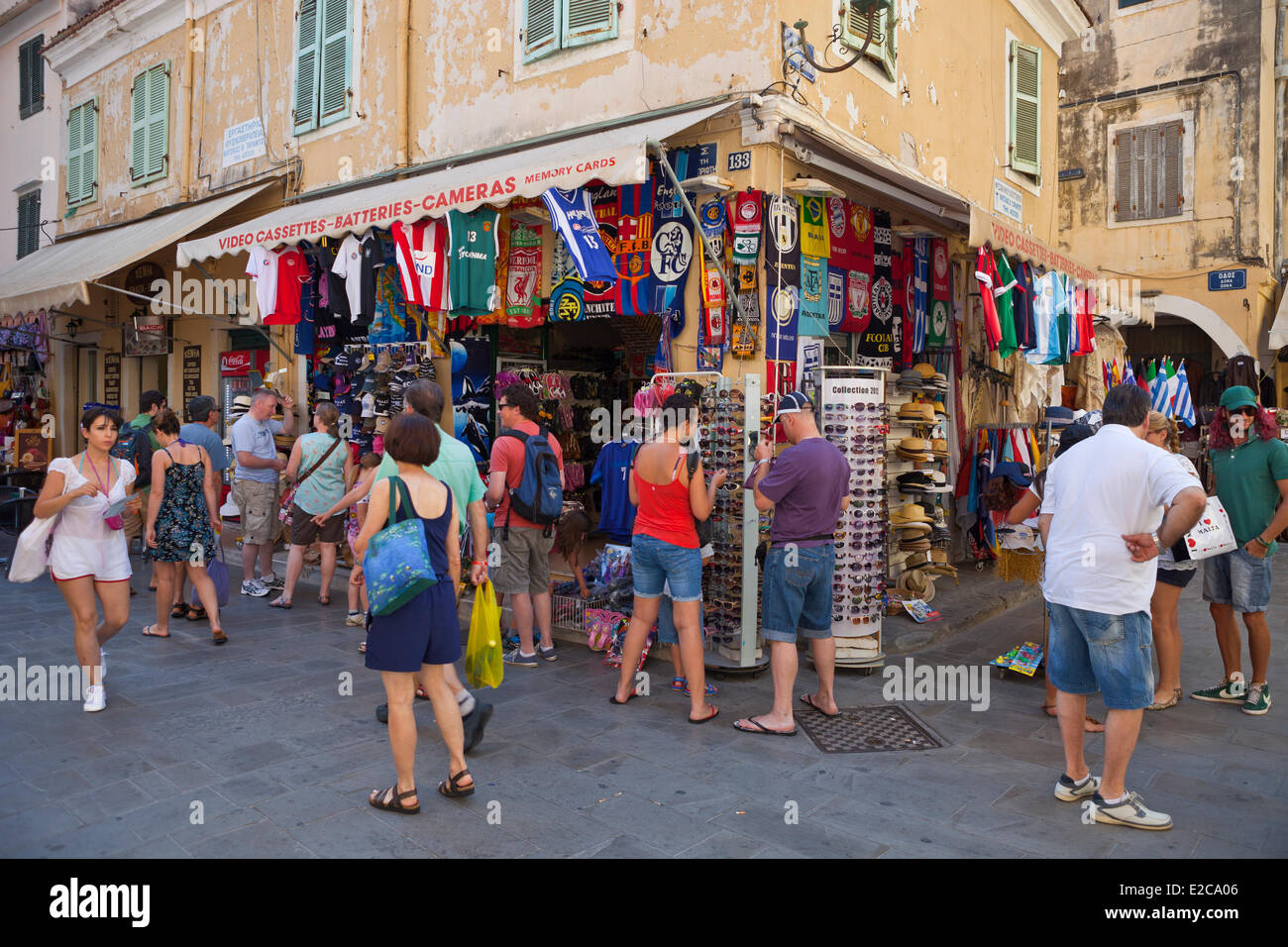 Grecia Isole Ionie, Corfù, Corfu, la vecchia città italiana di stile elencati come patrimonio mondiale dall' UNESCO Foto Stock
