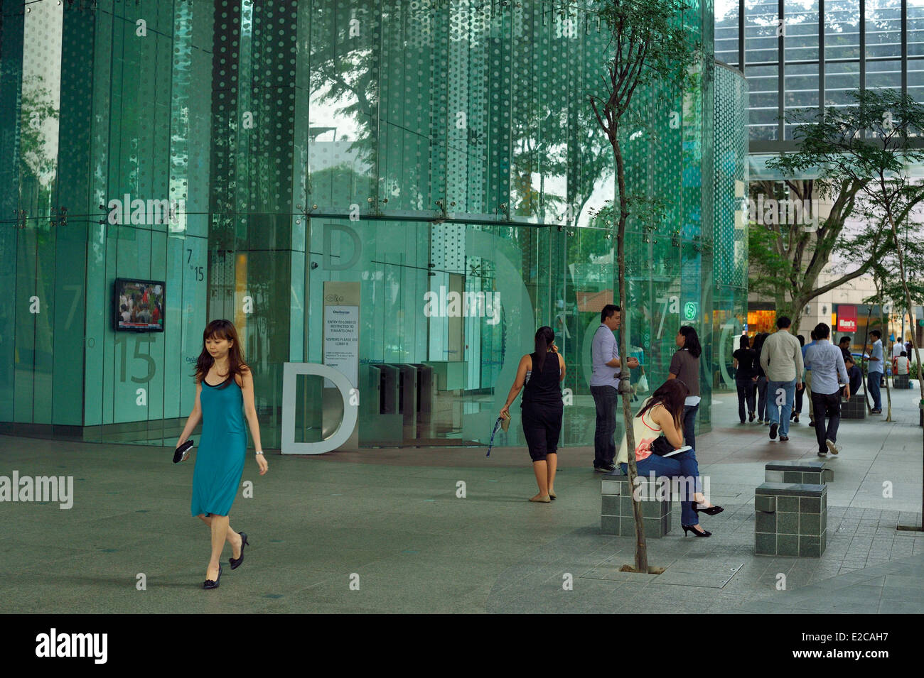 Singapore, uno George Street è a 23 piani di edificio situato nel cuore di Singapore il Distretto Centrale degli Affari Foto Stock