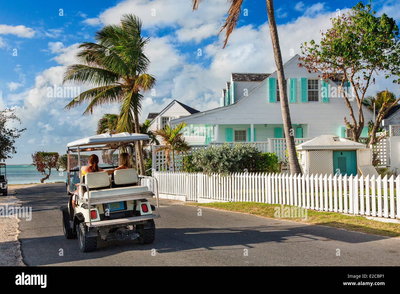 Bahamas, Harbour Island, casa lungo Bay Street Foto Stock