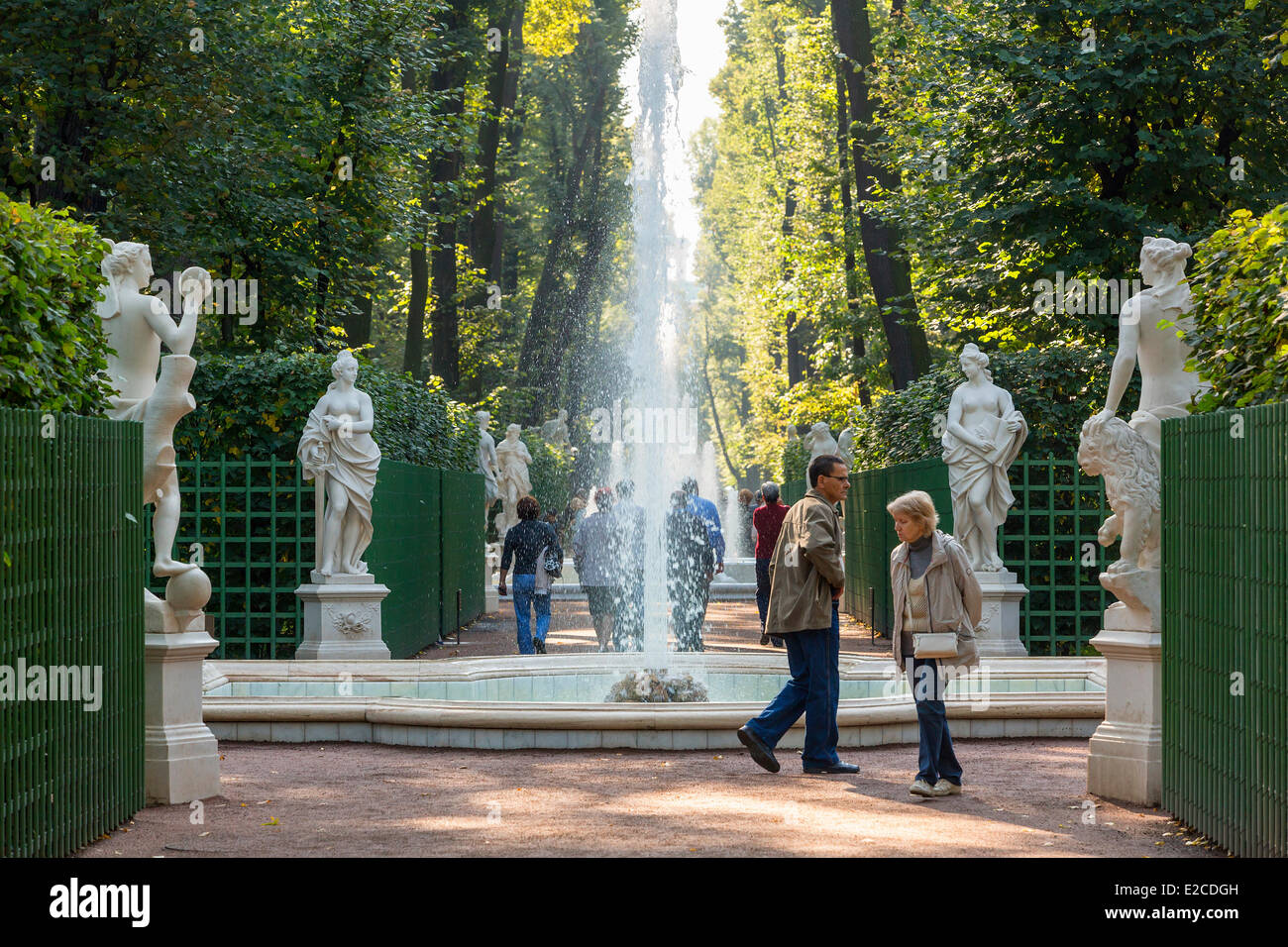 La Russia, San Pietroburgo, elencato come patrimonio mondiale dall UNESCO, il giardino estivo Foto Stock