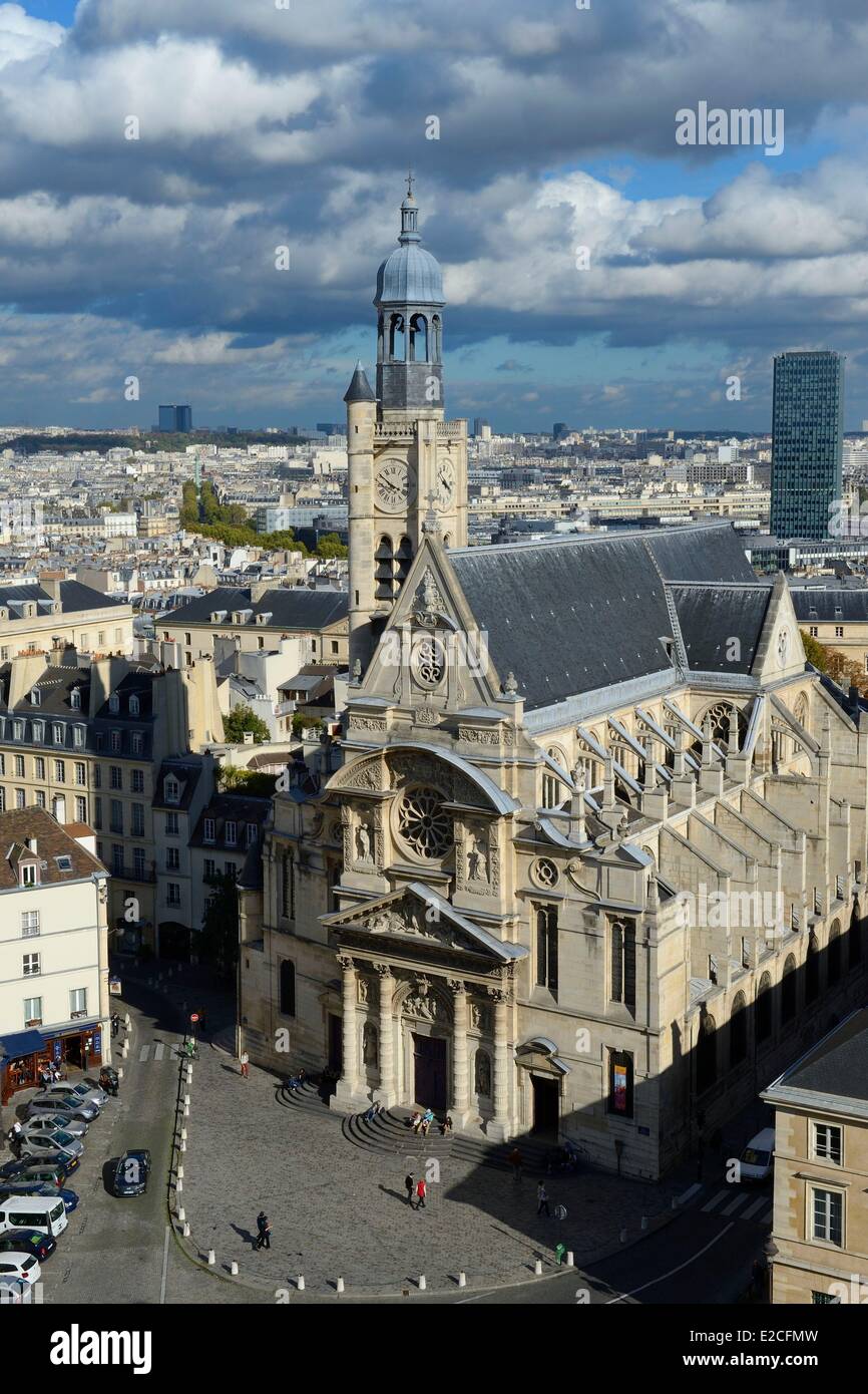 Francia, Parigi, dal Quartiere Latino e da Saint Etienne du Mont chiesa Foto Stock