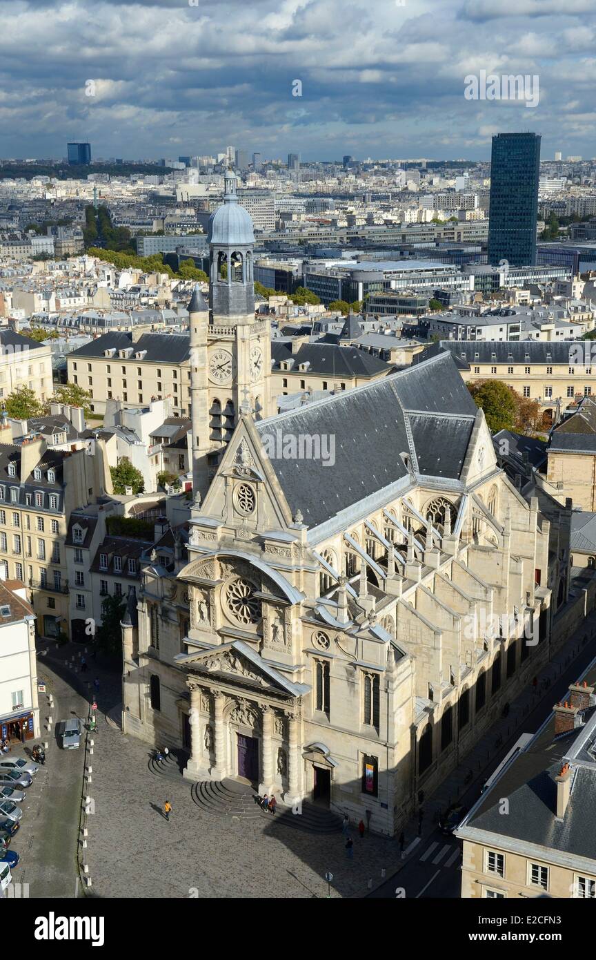 Francia, Parigi, dal Quartiere Latino e da Saint Etienne du Mont chiesa Foto Stock