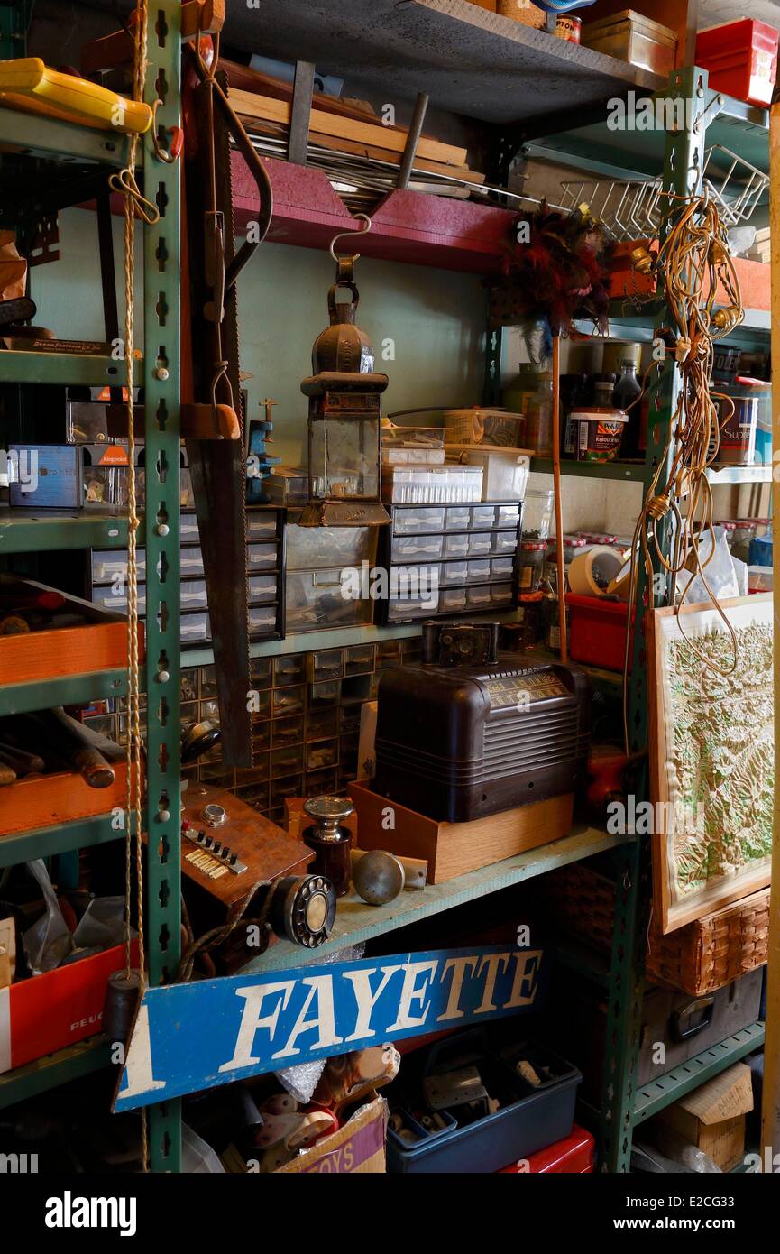 Francia, Parigi, Cite Veron a 94 Boulevard de Clichy, Boris Vian piatto, il workshop e lo storage Foto Stock