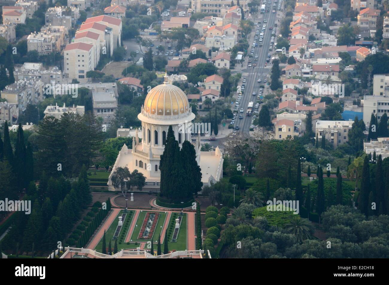 Israele Haifa, santuario del Bab e terrazze sul Monte Carmelo Foto Stock