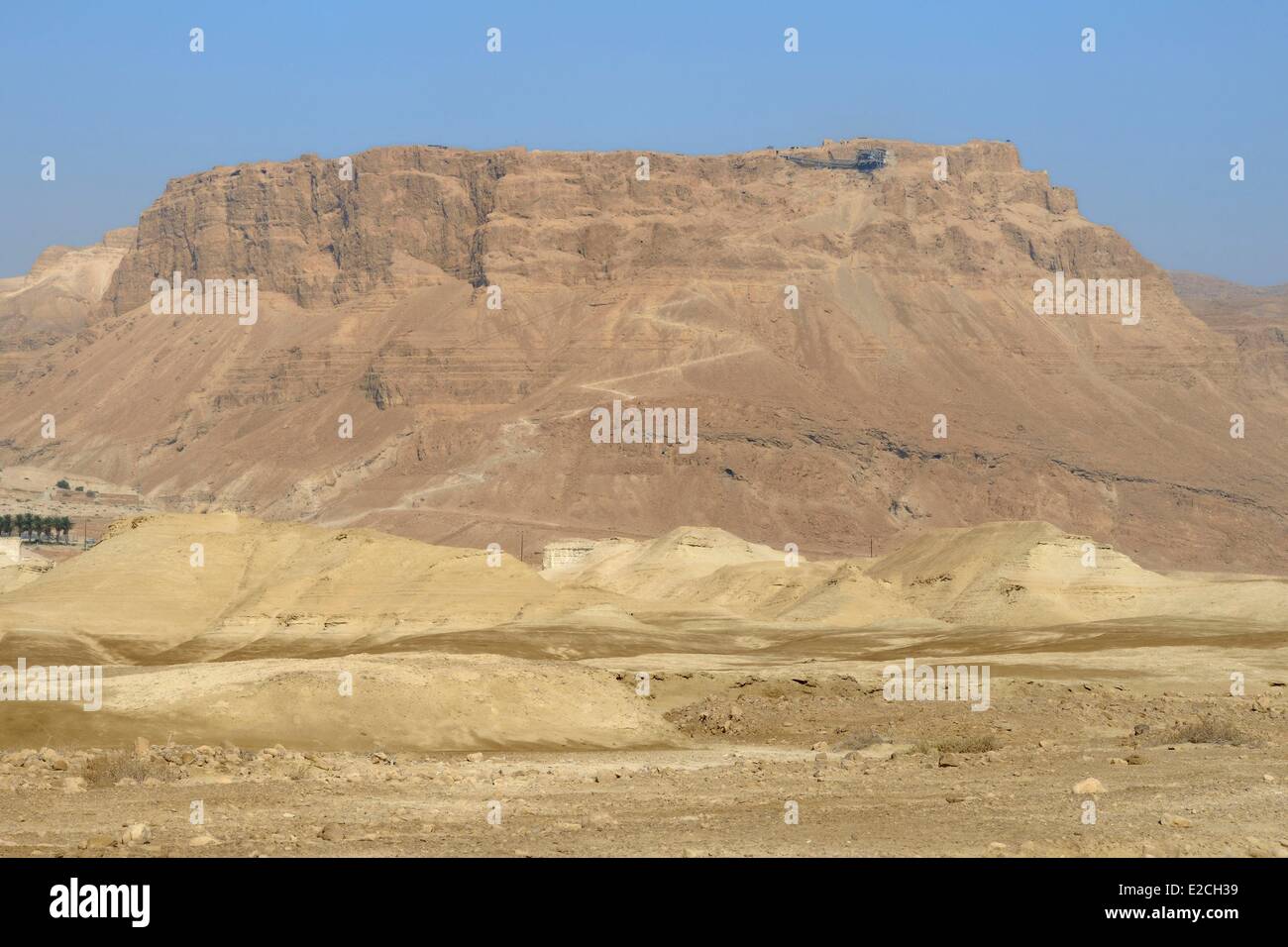 Israele nel deserto del Negev, fortezza di Masada, classificato come patrimonio mondiale dall' UNESCO Foto Stock