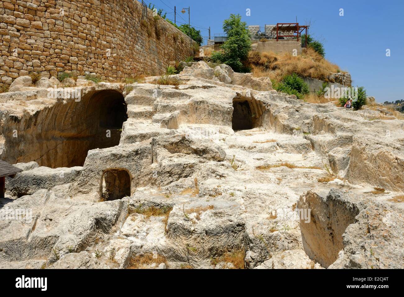 Israele, Gerusalemme, città santa, la città di Davide a sud della città vecchia, weill scavi di tombe presunta della casa di Davide Foto Stock