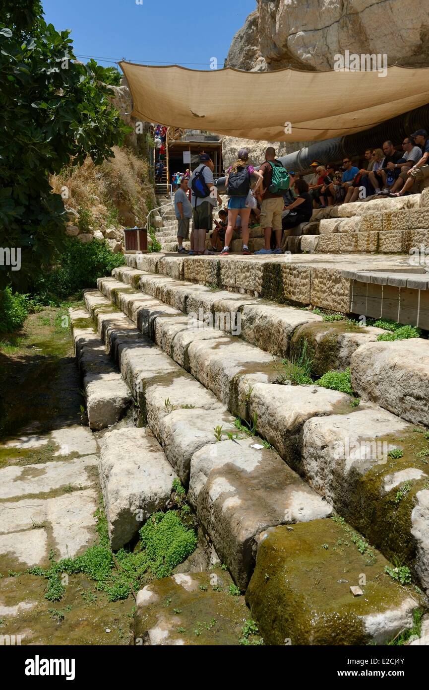 Israele, Gerusalemme, città santa, old town elencati come patrimonio mondiale dall' UNESCO, piscina di Siloe o Shiloah ricostruire sotto Erode grande Foto Stock Israele, Gerusalemme, città santa, old town elencati come patrimonio mondiale dall' UNESCO, piscina di Siloe o Shiloah ricostruire sotto Erode grande Foto Stock
