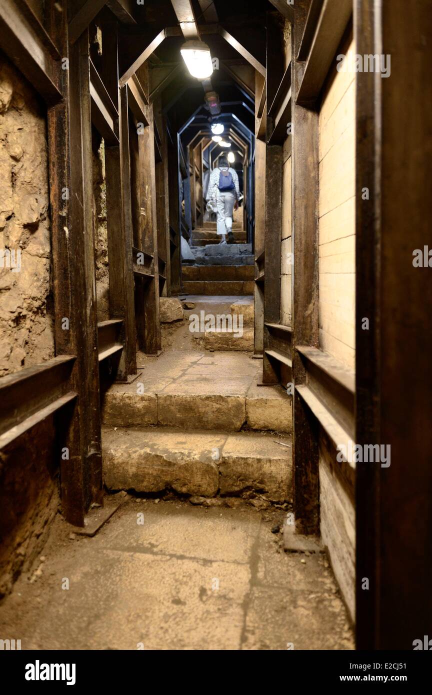 Israele, Gerusalemme, città santa, strada a gradini costruire sotto Erode Grande, il sentiero dei pellegrini, passando dal Monte del Tempio alla piscina di Siloe Foto Stock