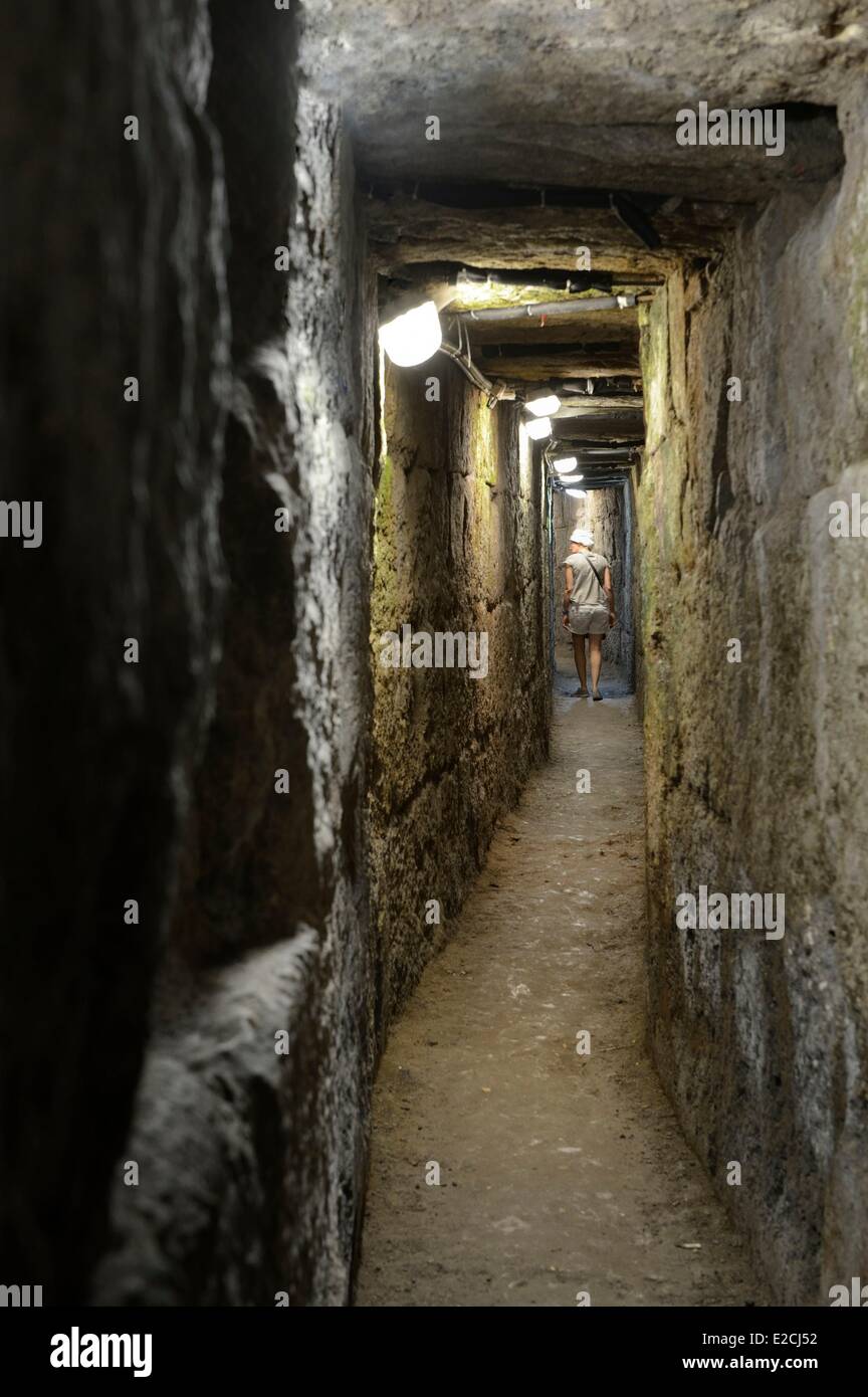 Israele, Gerusalemme, città santa, strada a gradini costruire sotto Erode Grande, il sentiero dei pellegrini, passando dal Monte del Tempio alla piscina di Siloe Foto Stock