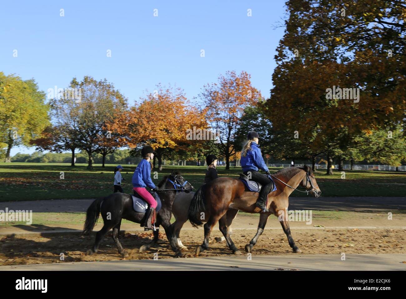 Regno Unito, Londra, Hyde Park domenica, equitazione, Foto Stock