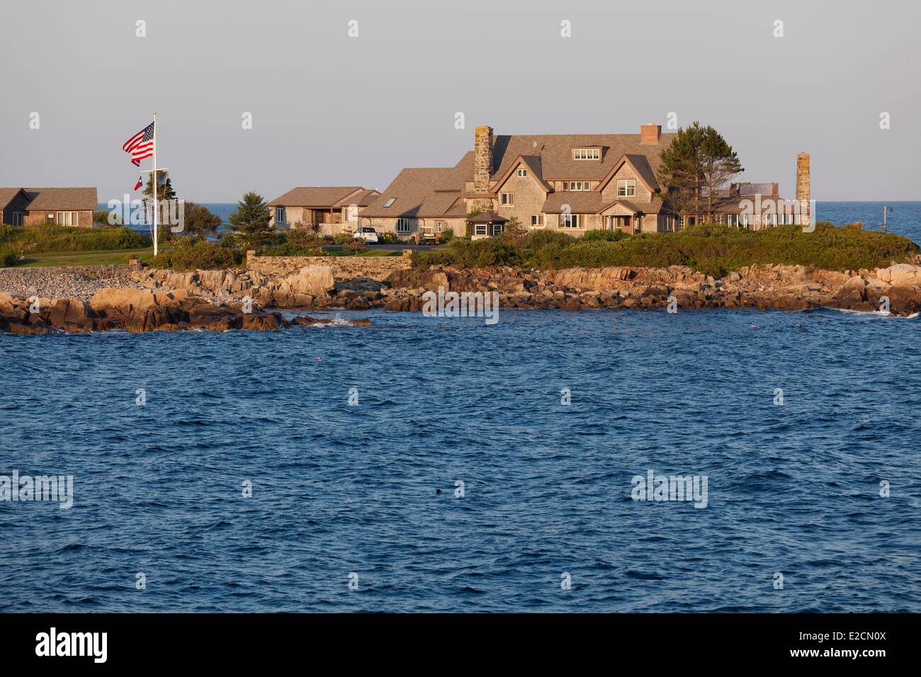 Stati Uniti Maine Kennebunkport camminatore di punto la residenza estiva di ex presidente George HW Bush Foto Stock