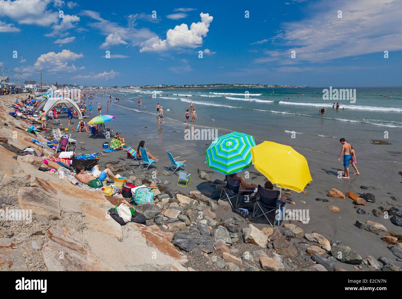Stati Uniti Maine York spiaggia lungo la lunga spiaggia Avenue Foto Stock