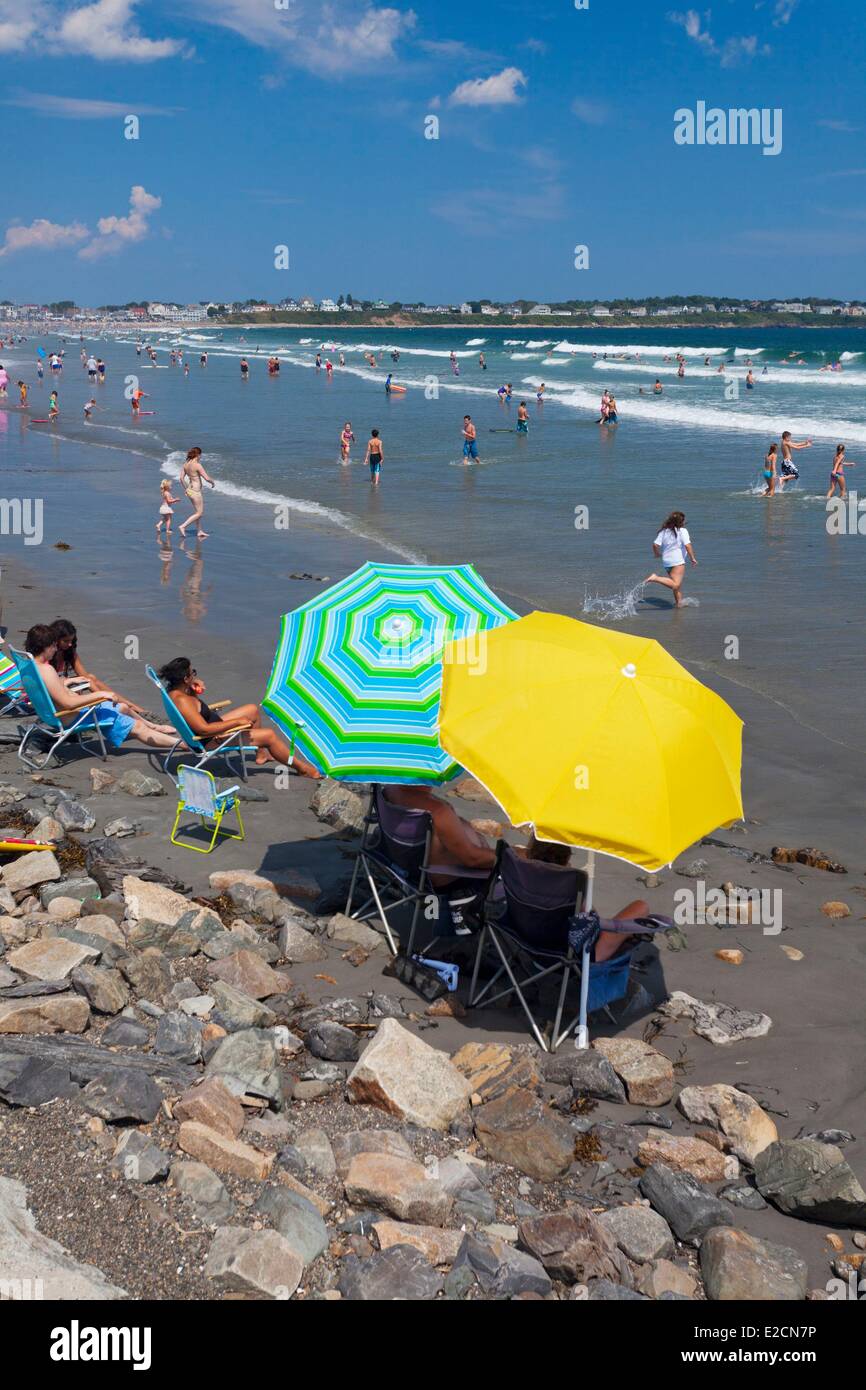 Stati Uniti Maine York spiaggia lungo la lunga spiaggia Avenue Foto Stock