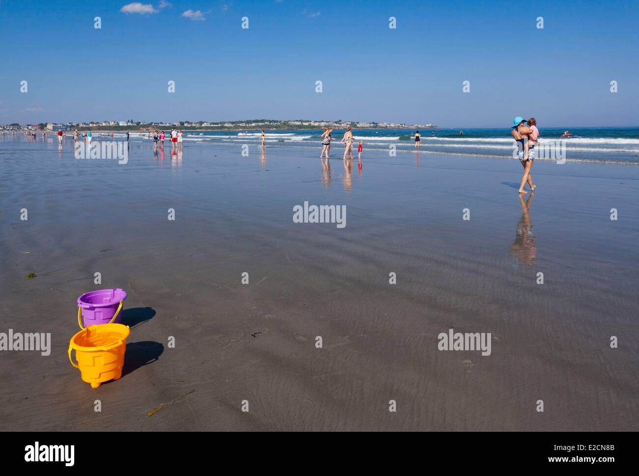 Stati Uniti Maine York spiaggia lungo la lunga spiaggia Avenue Foto Stock