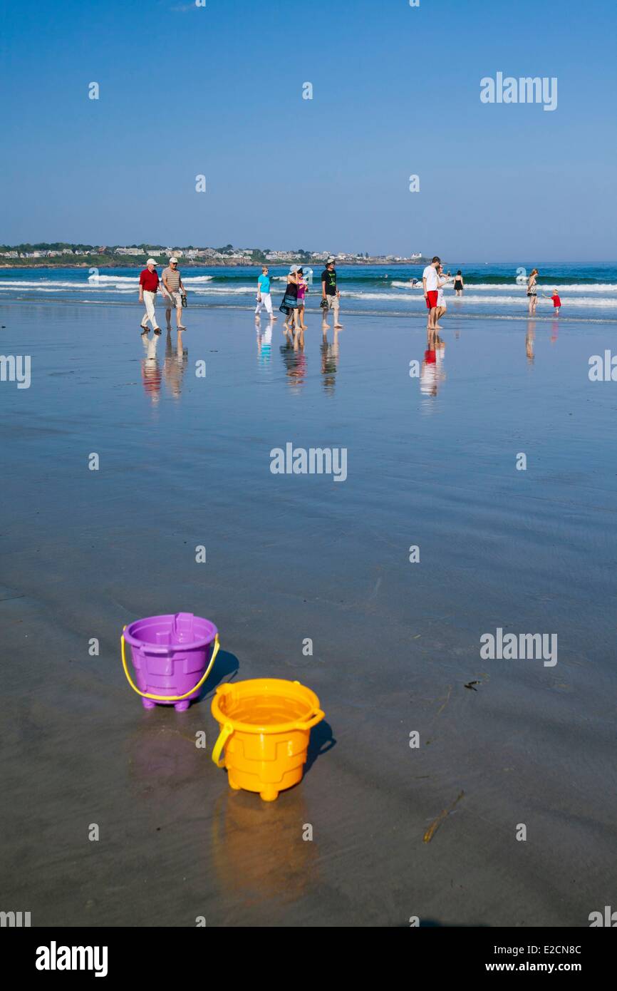 Stati Uniti Maine York spiaggia lungo la lunga spiaggia Avenue Foto Stock