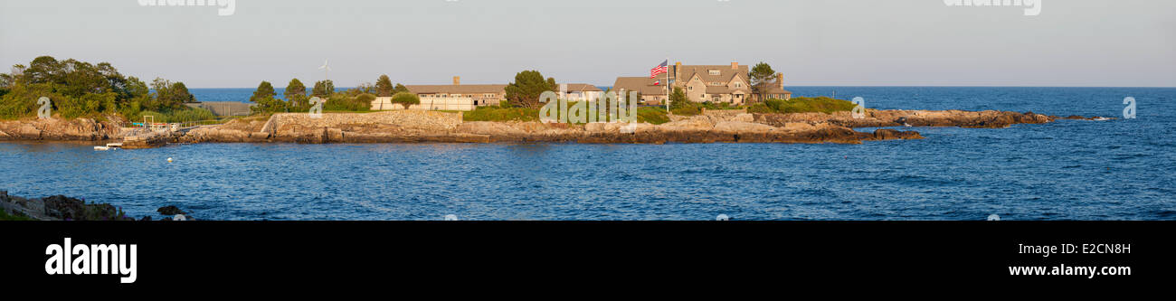 Stati Uniti Maine Kennebunkport camminatore di punto la residenza estiva di George HW Bush Foto Stock