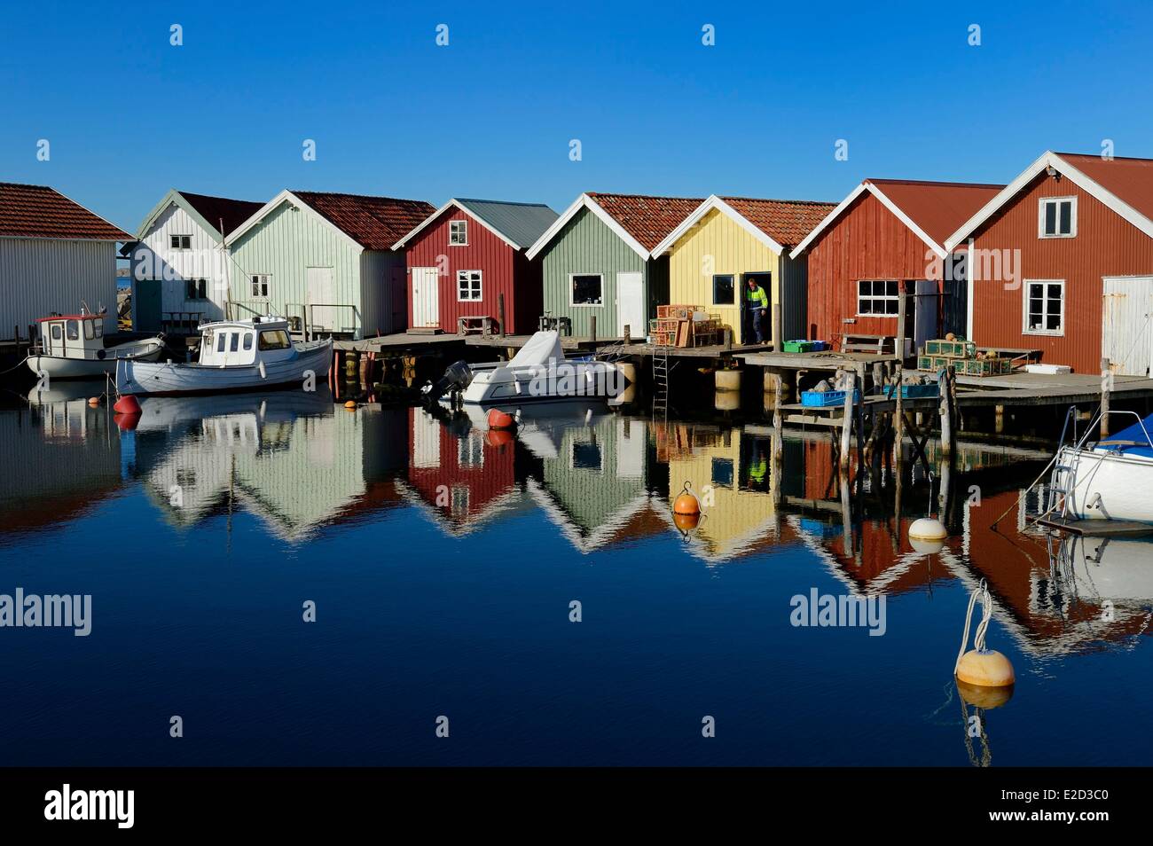 La Svezia Vastra Gotaland Koster Isole Sydkoster porto di pesca di Brevik Foto Stock