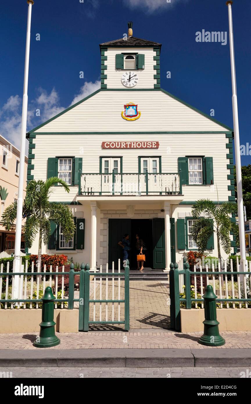 Paesi Bassi Paesi Bassi Antilles Saint Martin (Sint Maarten) Philipsburg capitale della parte olandese dell'isola la facciata della Foto Stock