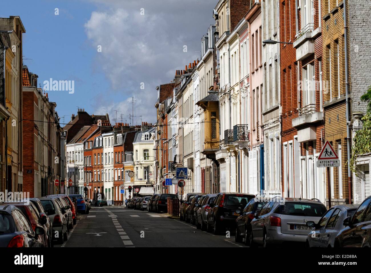 Francia Nord Lille Città Vecchia rue de Fleurus Foto Stock