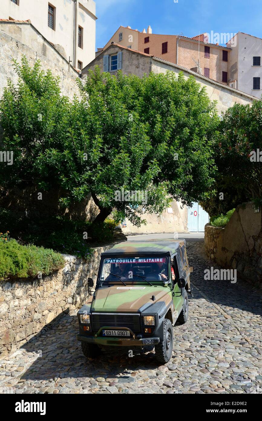 Francia, Haute Corse, Calvi, la cittadella, la Legione Straniera francese è ancora presente nell'antico palazzo dei governatori genovesi Foto Stock