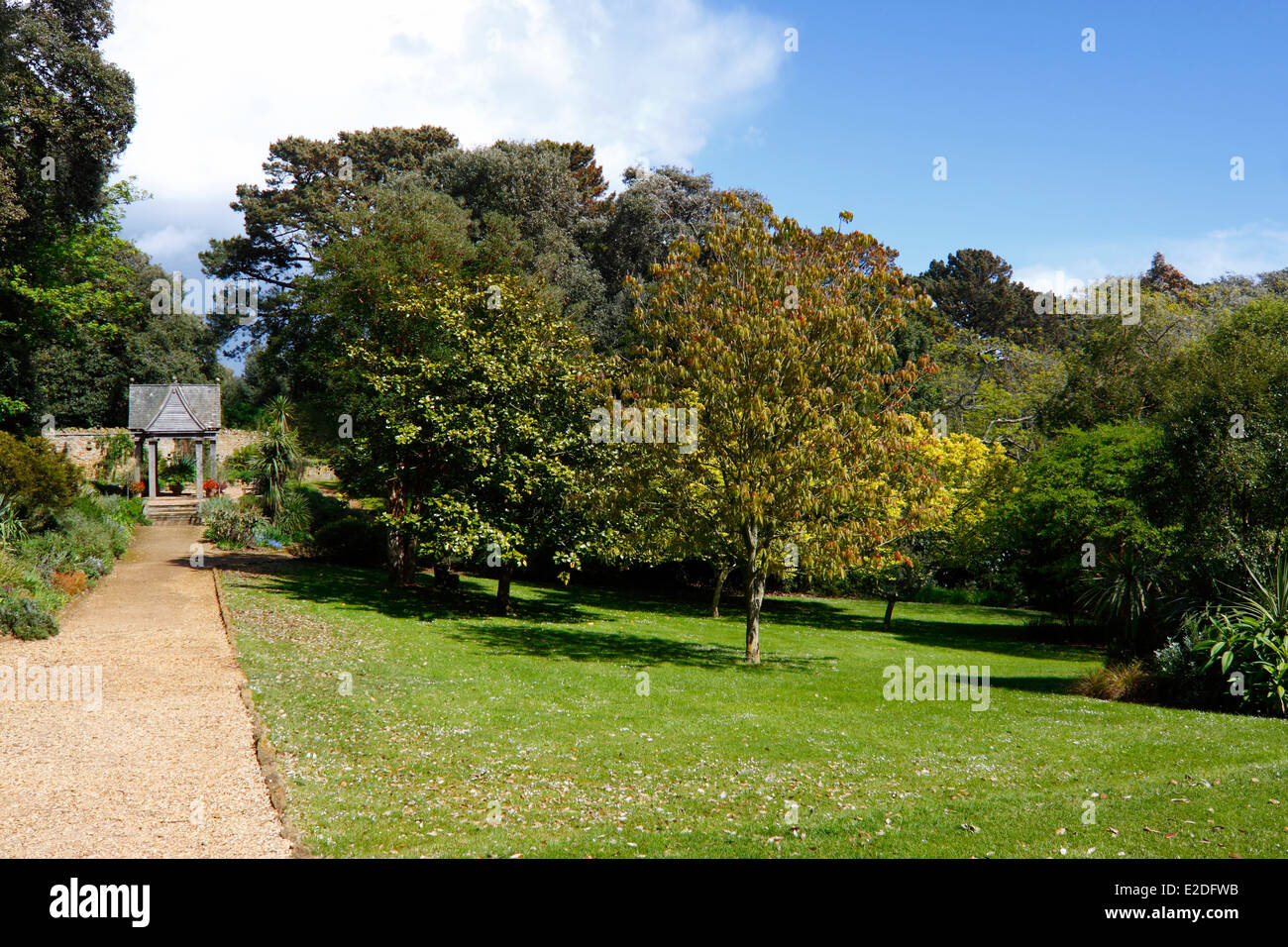 Padiglione del giardino IN ABBOTSBURY giardini. Il DORSET REGNO UNITO Foto Stock