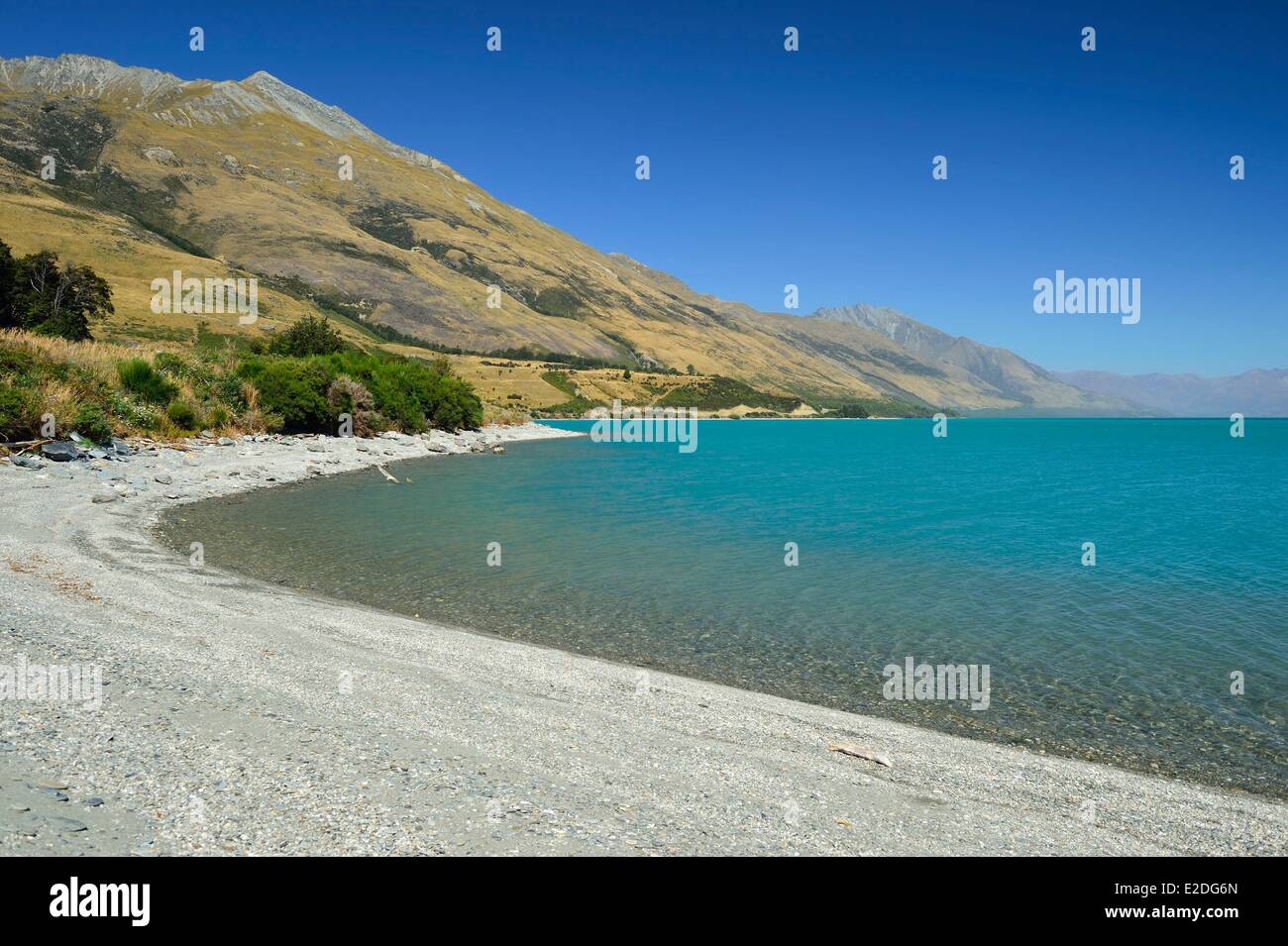 'Isola Sud della Nuova Zelanda Otago regione del Lago Wakatipu tra Queenstown e Glenorchy Foto Stock