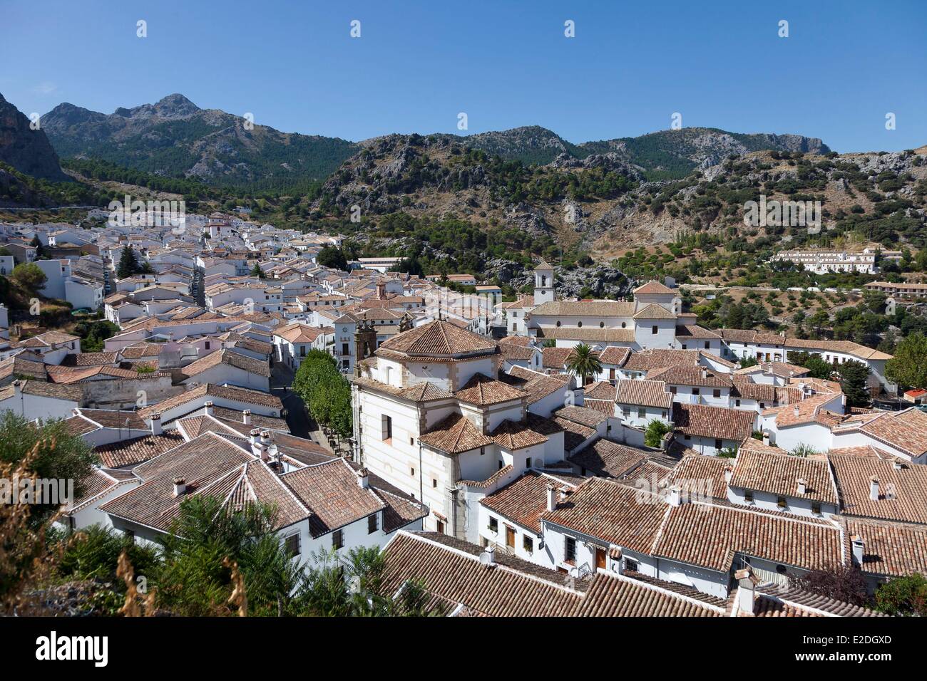 Spagna, Andalusia, villaggi bianchi (Pueblos Blancos), villaggio di Grazalema Foto Stock