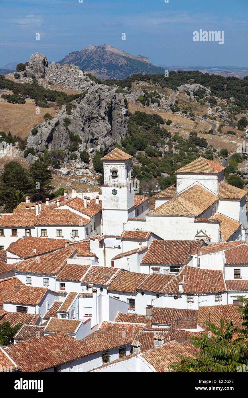 Spagna, Andalusia, villaggi bianchi (Pueblos Blancos), villaggio di Grazalema Foto Stock