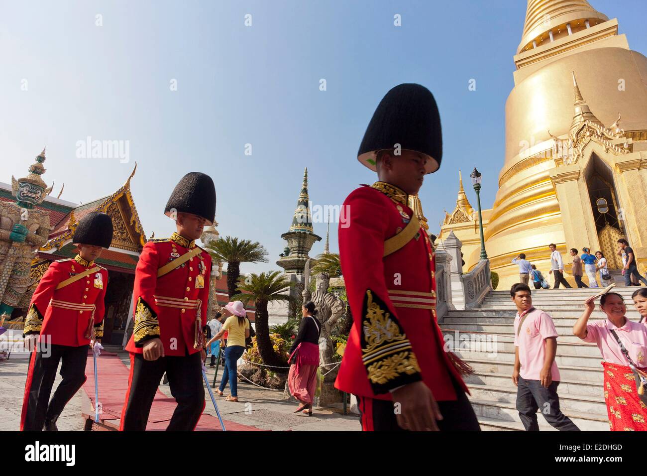 Tailandia Bangkok Wat Phra Kaew Grand Palace compleanno del Re (05/12/2011) Foto Stock