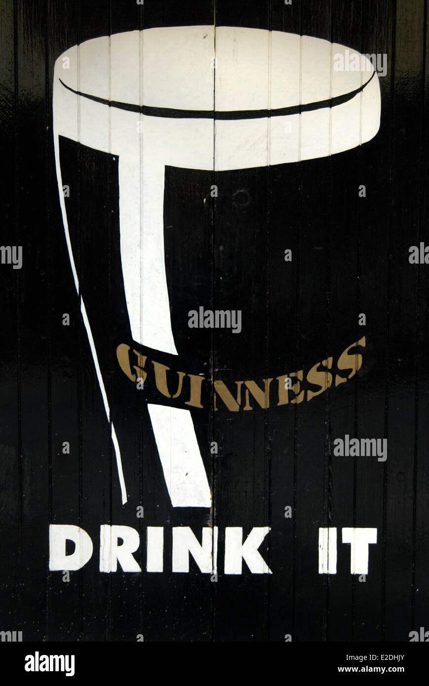 Irlanda Kilkenny Contea di Kilkenny pubblicità dipinte pinta di Guinness Foto Stock