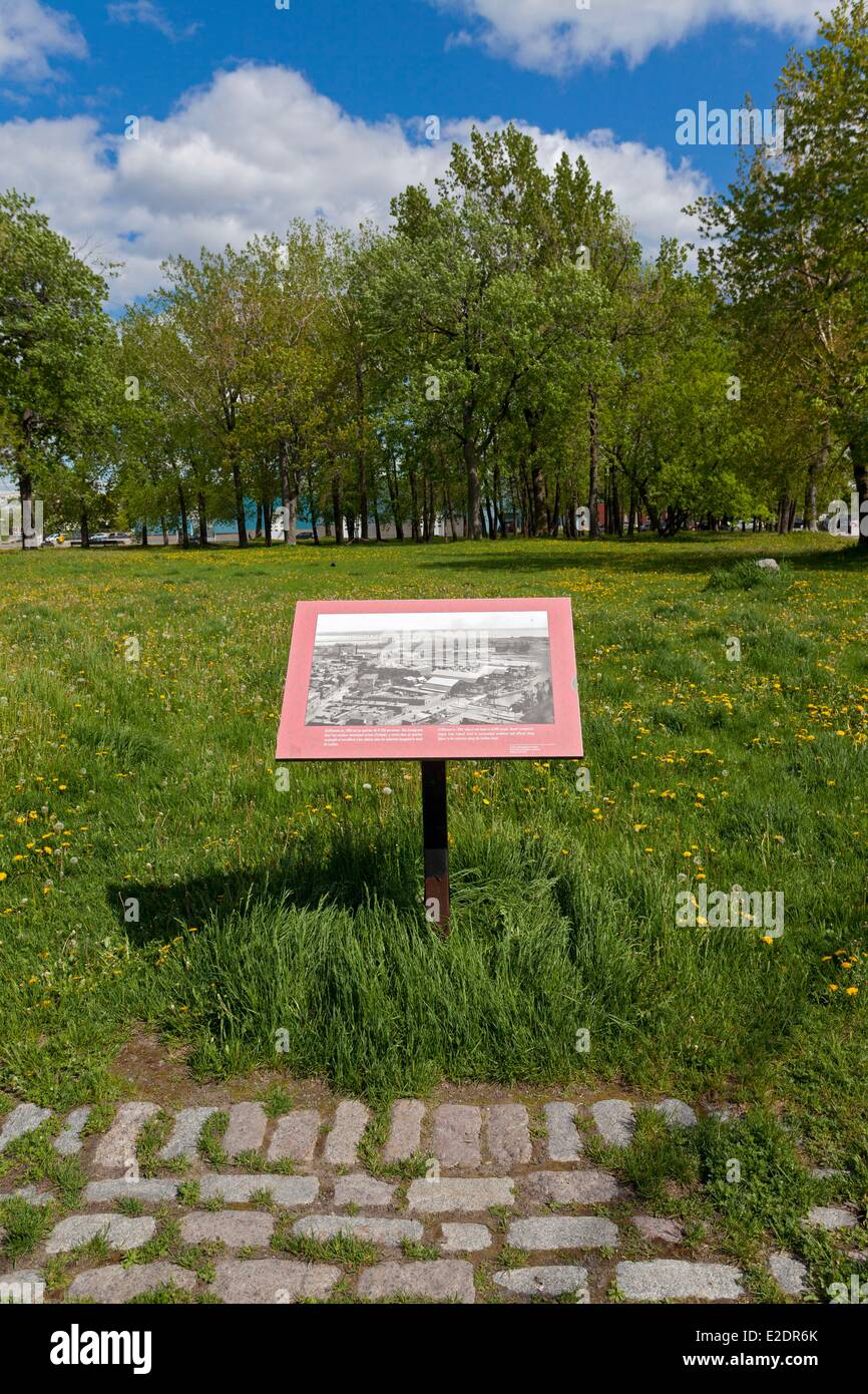 Canada Quebec Montreal provincia ex Griffintown i resti di Sant Anna Chiesa Foto Stock