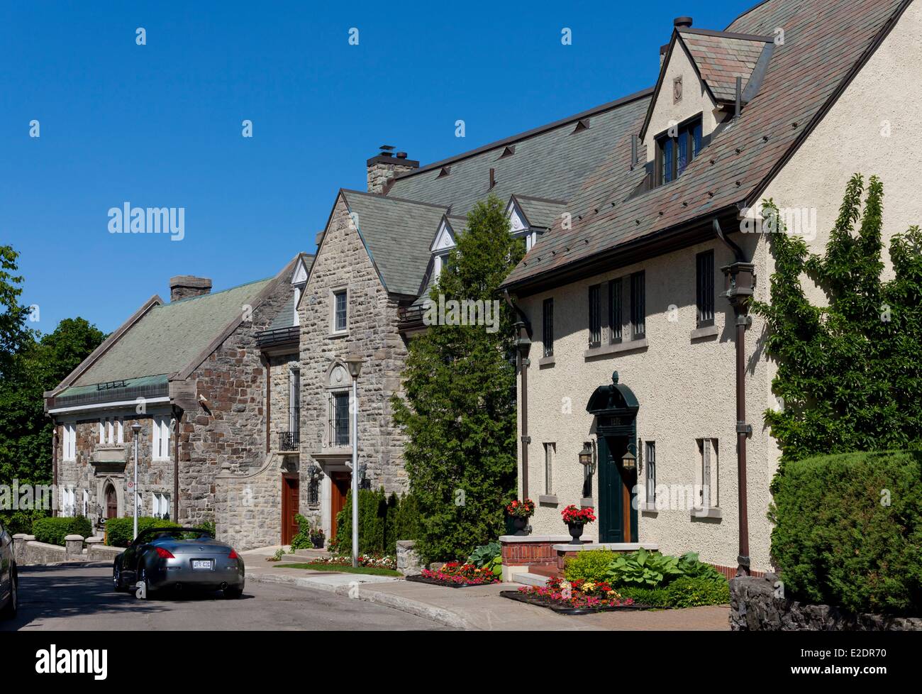 Canada Quebec Montreal provincia bella casa su Redpath Crescent una famosa strada ricchi della città Foto Stock