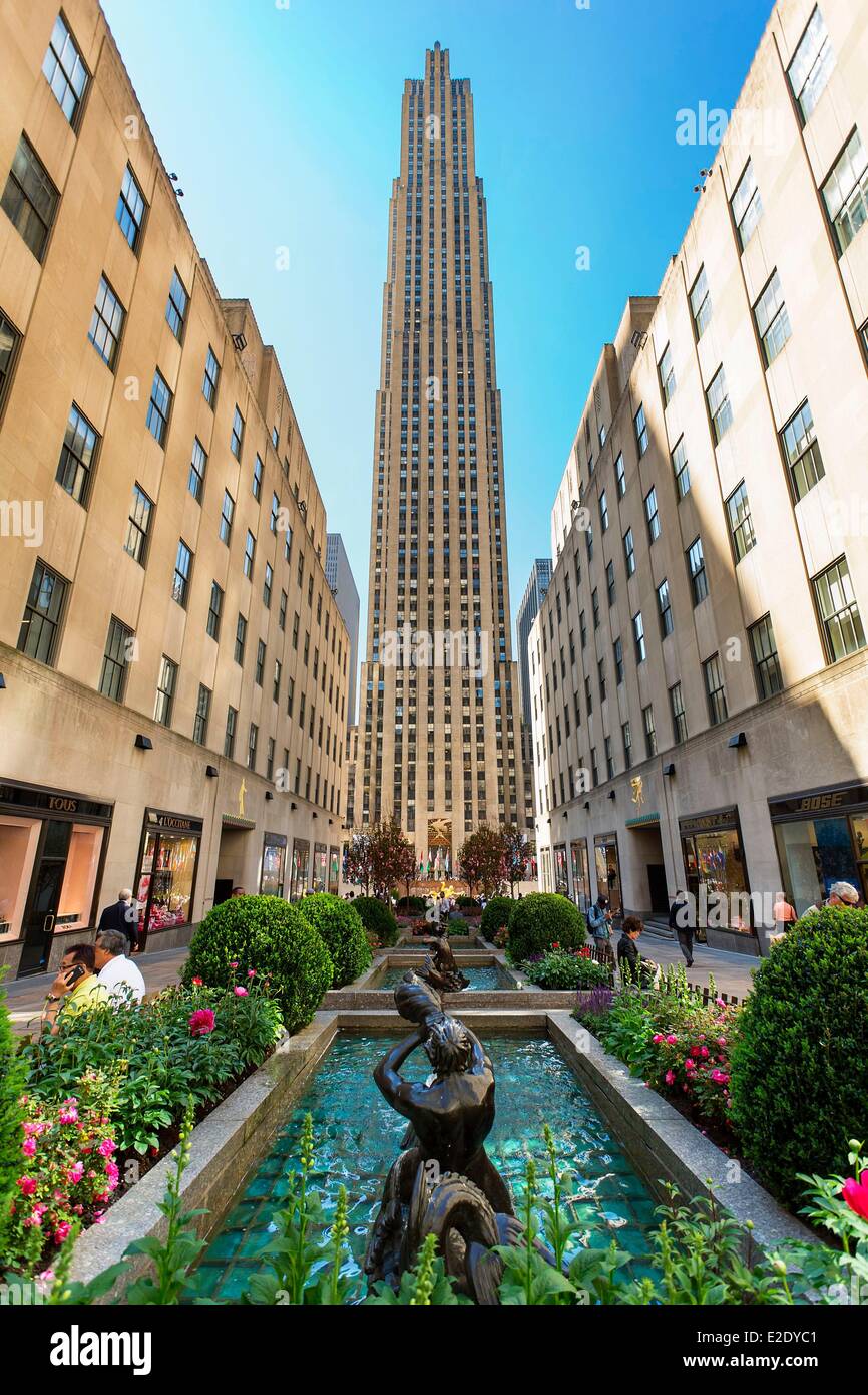 Stati Uniti New York Manhattan Rockefeller Center Foto Stock